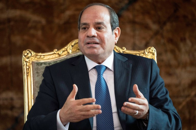 El presidente de Egipto, Abdel Fattah el-Sisi, habla