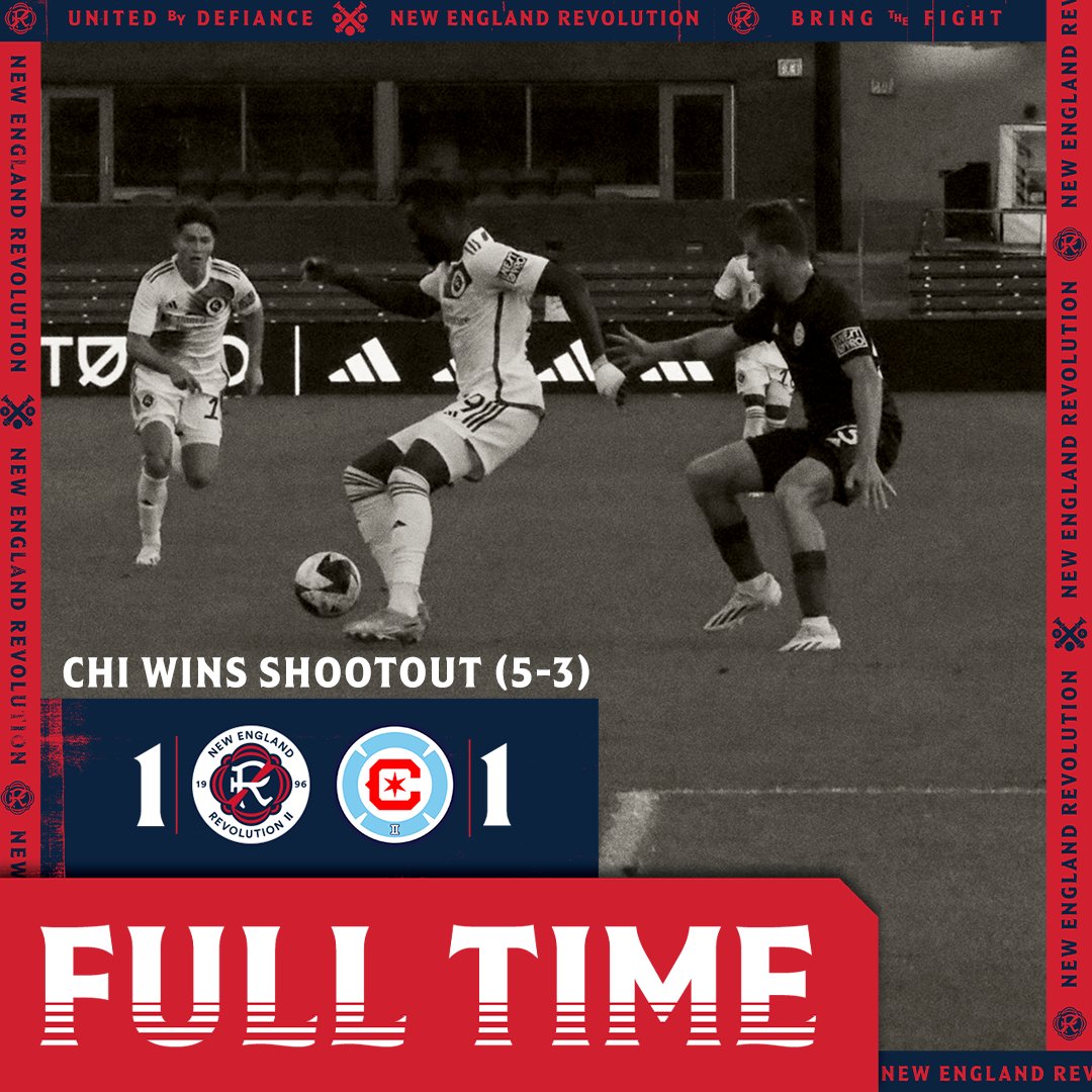 Revolution II empata 1-1 con Chicago Fire II, pierde en la primera tanda de penaltis de 2023 5-3