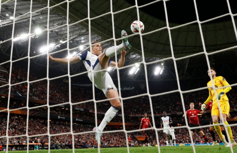 Europa League - Final - Tottenham Hotspur / Manchester United - San Breasts, Bilbao, España - 21 de mayo de 2025 Micky Van de Ven, Hotspur, 2025