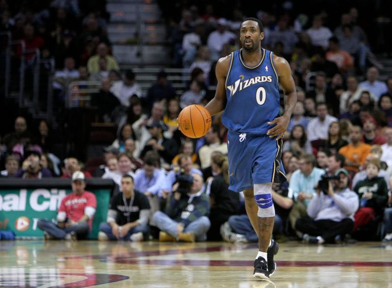 Gilbert Arenas en acción.