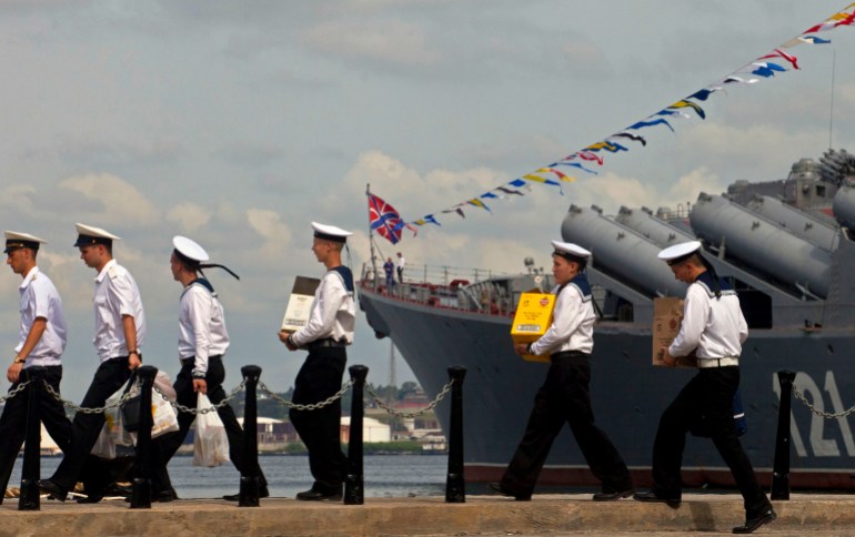 Marineros rusos en Cuba