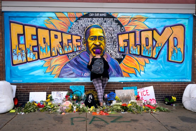 Un mural en honor a George Floyd