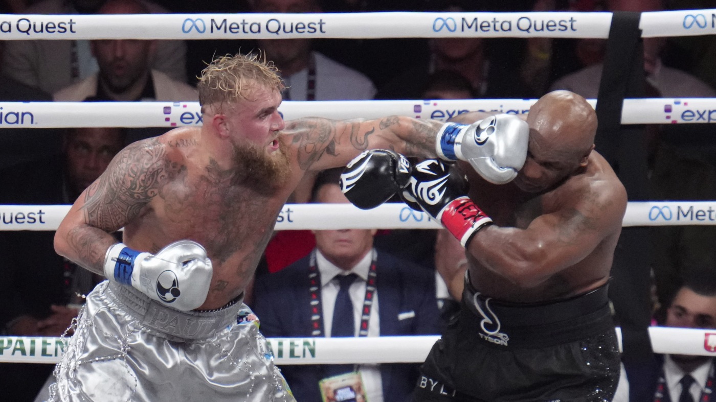 Jake Paul derrota a Mike Tyson, de 58 años, en un combate de boxeo muy elogiado por Netflix: NPR