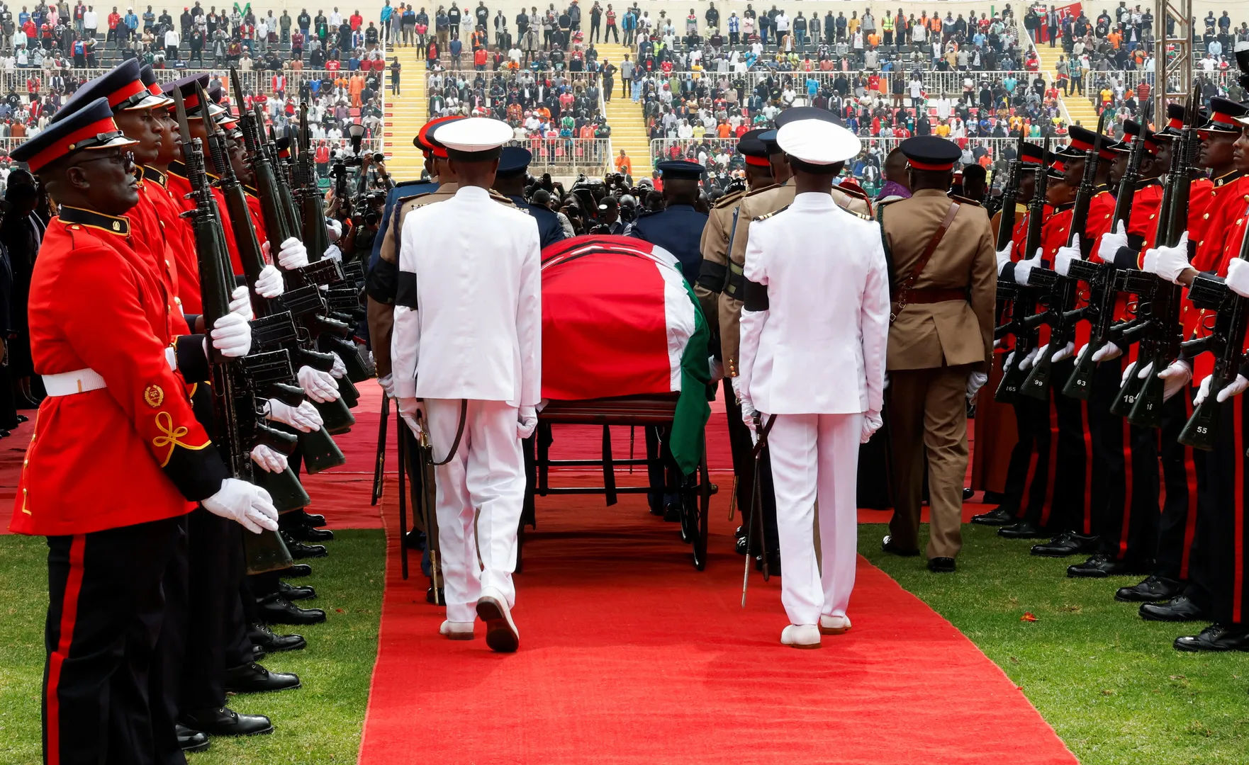 Coffin of former Kenyan PM Raila Odinga arrives at state funeral | Politics