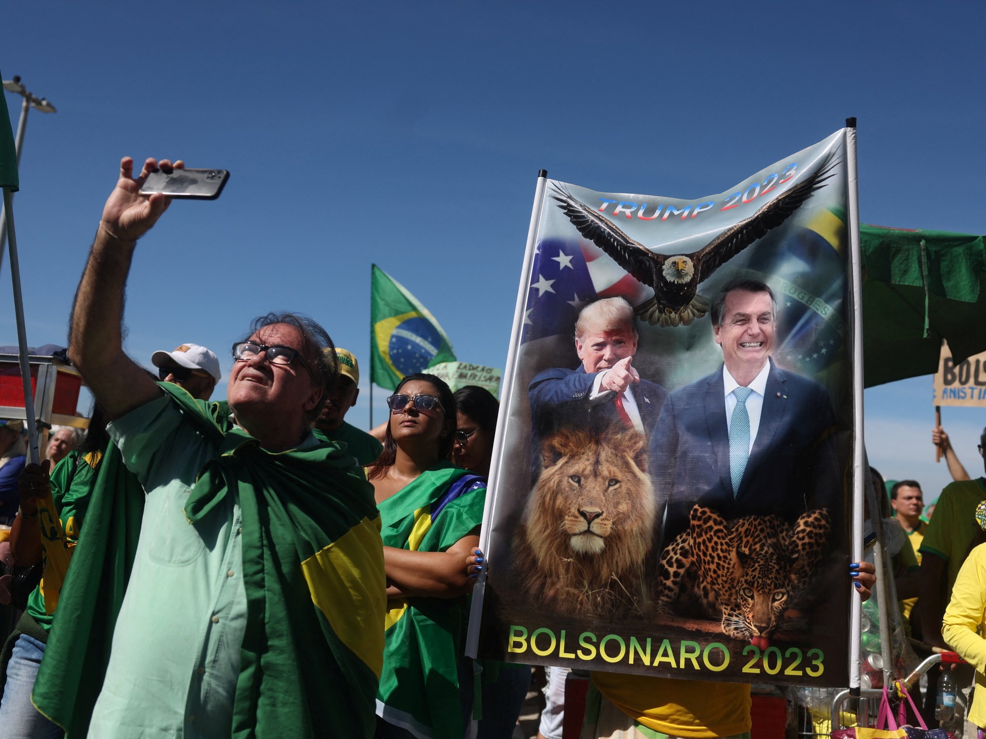 Rallies celebrados en Brasil en apoyo de Bolsonaro en problemas, enfrentando peligro legal | Jair Bolsonaro News