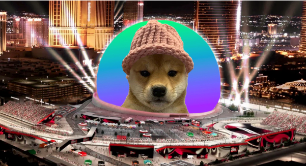 La comunidad DogWifHat recauda 690.000 dólares para poner Meme en Las Vegas Sphere